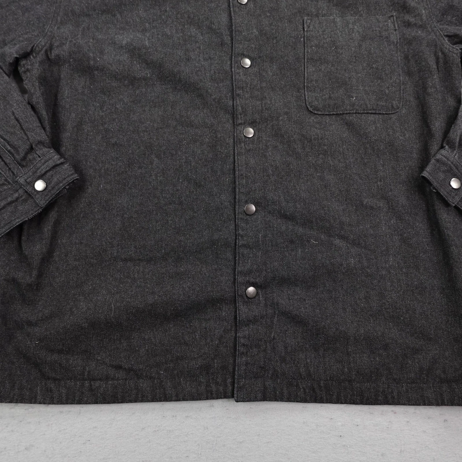 Vintage Marlboro Jacket Mens XL Denim Flannel Reversible Shacket Deadstock Y2K image 3