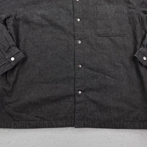 Vintage Marlboro Jacket Mens XL Denim Flannel Reversible Shacket Deadstock Y2K image 3