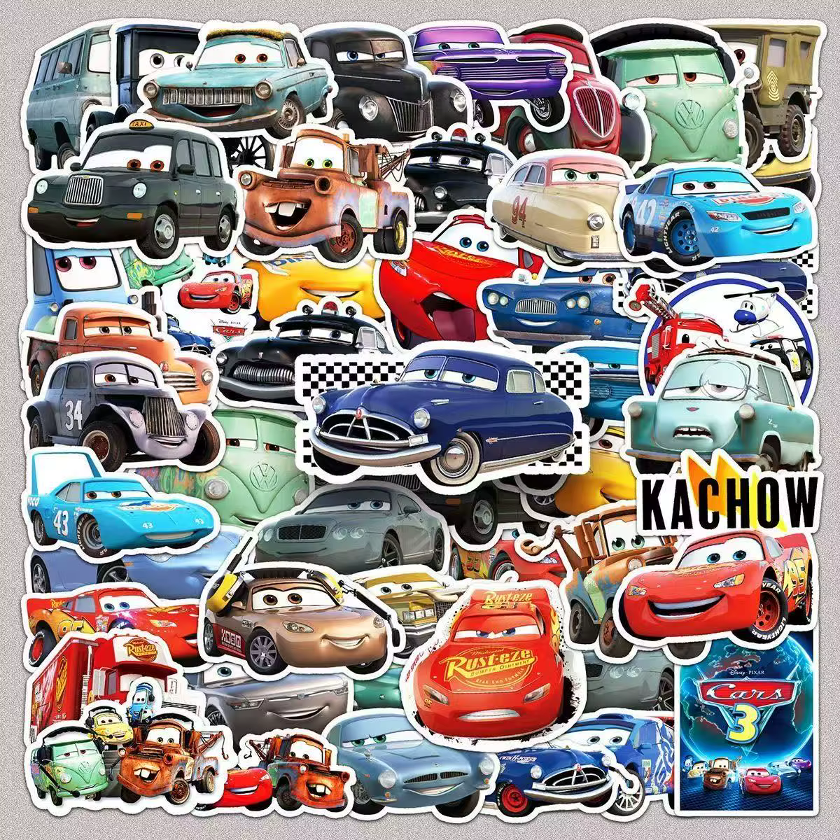 50 Disney Pixar Cars Stickers Graffiti Stickers Books Skateboard Guitar Bottles