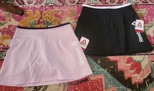 NEW NWT Reebok girls L 10 12 sports skort set jupe-short black purple athletic