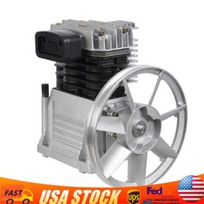 New Industrial 3HP Twin Cylinder Air Compressor Head Pump Air Filter Muffler