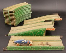 Tippco Blech Reichsautobahn Acht ESSO Brücke und Auto, 30er Jahre Dachbodenfund