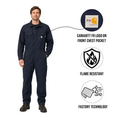 Carhartt FR Men's Navy Coverall - Loose Fit Flame Resistant Force S03