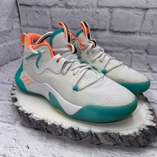 Adidas Harden Stepback 3 Shoes Boys Size 5 Mint Coral Sneakers