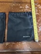 SONY LOT of 2  BLACK VINYL HEADPHONES BAGS
