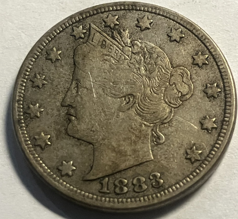 elf Liberty  Five Cents 1883 No Cents  one year type   063