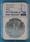 2026 1 oz American Silver Eagle Coin NGC MS70 ER