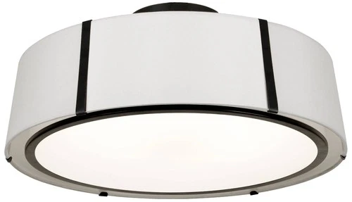 Crystorama Fulton 24" Wide Matte Black Drum Ceiling Light - Picture 2 of 8