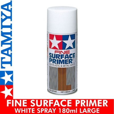 Tamiya OBERFLÄCHENGRUNDIERUNG Feinplastik Metall WEISS Sprühlack 180ml Dose TM87044