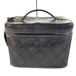 Chanel Vanity Bag Black Leather Serial 4121928 Italy 5666926