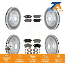Coat Disc Brake Rotor Semi-Metallic Pad Front Rear Kit For Mercedes-Benz GLE550e