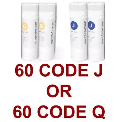 Simplehuman Code J oder Code Q Liner 2 Rollen à 30 = 60 Liner  ️ Heavy Duty