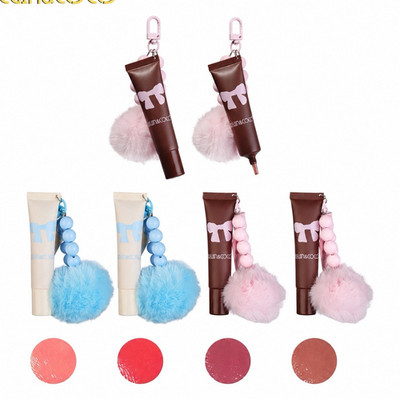 KEVIN&COCO Bow Liquid Blush Keychain | Hydrating Cream Blush | Choose Color | Ne