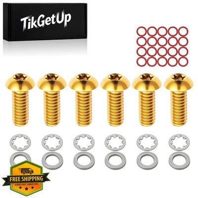 TIKGETUP Gold Torx Titanium Harley Derby Cover Bolts M8