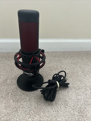 HyperX QuadCast USB Gaming Microphone Red LED, Compatible with PC, PS, Mac