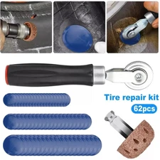 62Pcs Tire Repair Patches Flat Kit Punctures for Car Truck Motorcycle Plug Patch