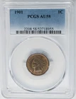 1901 Indian Head Cent 1c AU58 PCGS 950885-16