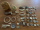 Junk Drawer Lot Civil War Vintage Antique Misc. Stuff Buttons