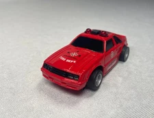 Tyco HP7 LIGHTED Ford Mustang Kilbourn Fire Dept. Vintage DESIRABLE Slot Car