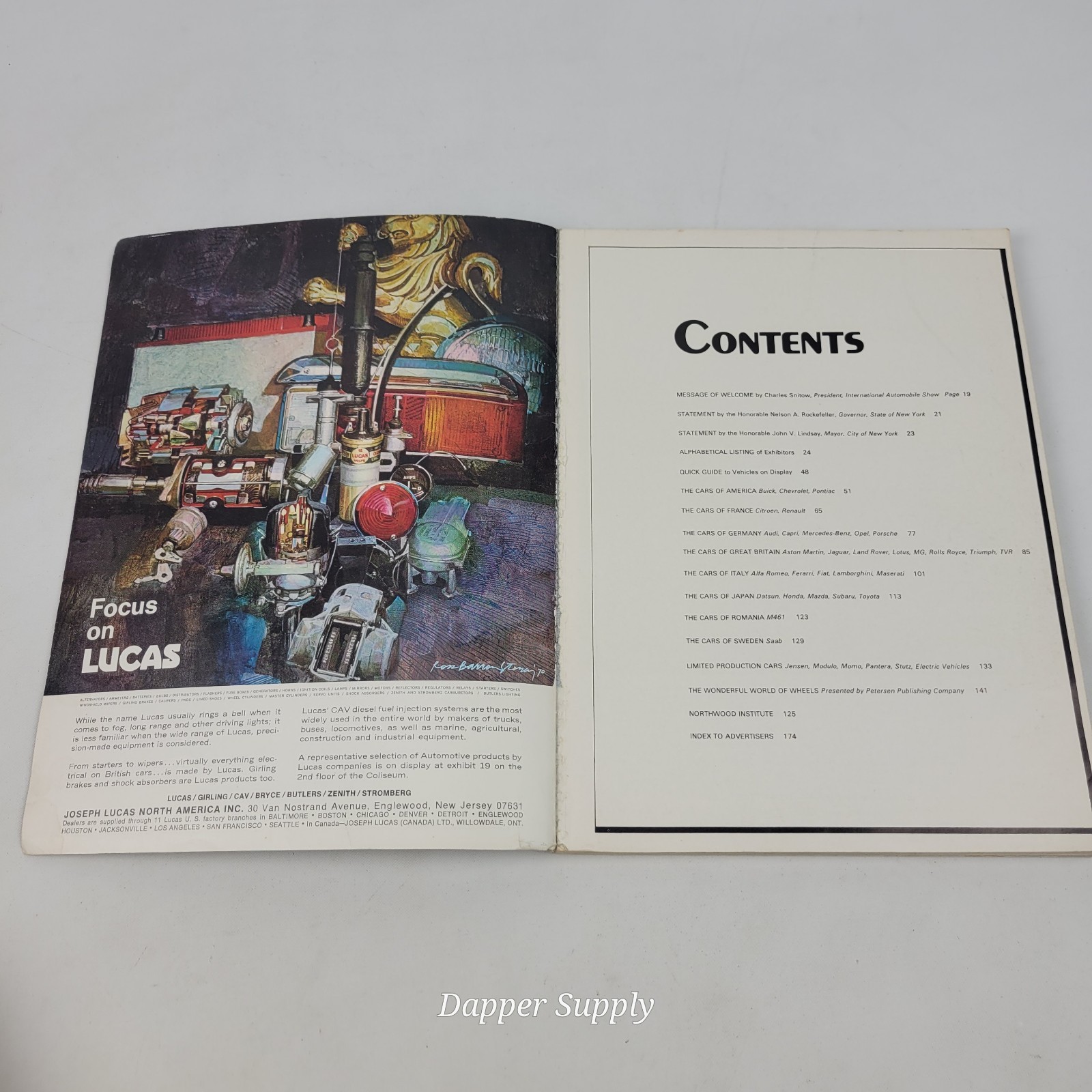 1972 New York International Automobile Show Program Coliseum April 1-9