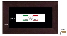 Cornice in legno noce classica da cm 4 con  passepartout nero per foto stampe