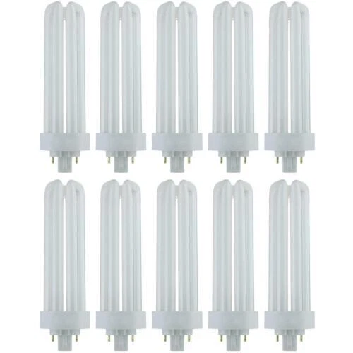 10Pack CFL Triple U-Shaped Tube, 4100K, PLT 4-Pin, 42W, GX24Q4, 3200LM - Image 2 of 3