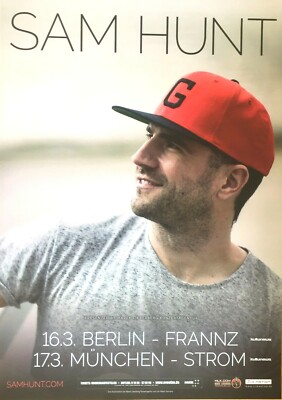 SAM HUNT 2016 TOUR - orig. Concert Poster -- Konzert Plakat - DIN A1