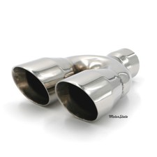 2 3 9.25 Inletoutletlength Double Exhaust Tip Twins Outlet Angled