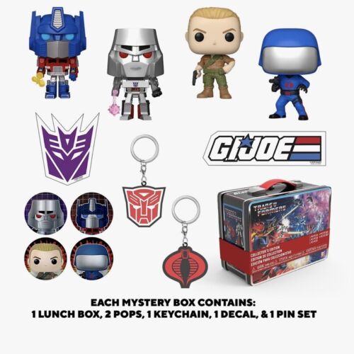 Funko Pop Lunch Box Mystery Set Transformers vs GI Joe GameStop Exclusive SEALED - Picture 1 of 12