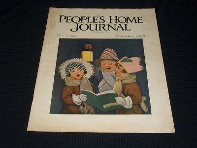 1928 DECEMBER PEOPLE'S HOME JOURNAL MAGAZINE NICE ILLUSTRATED COVER ART - E 2792