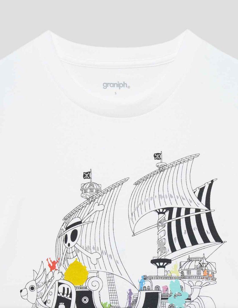 graniph ONEPIECE 海軍 Tシャツ One Piece x Graniph Official T-shirt /A ship that crosses a