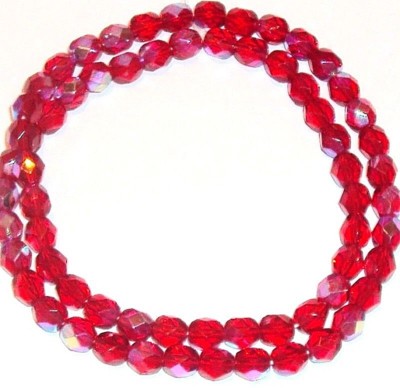 CZ327 Light Red AB 6mm Fire-Polished Faceted Round Czech - Main Image