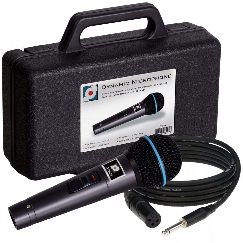 Soundlab Dynamic Microphone Metal Body XLR Mic DJ Party Vocal Karaoke & 5m Lead