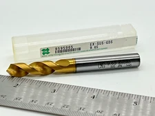 OSG New HSS Screw Machine Drill - 9.65mm, 120°, 2FL, TiN, 8595965