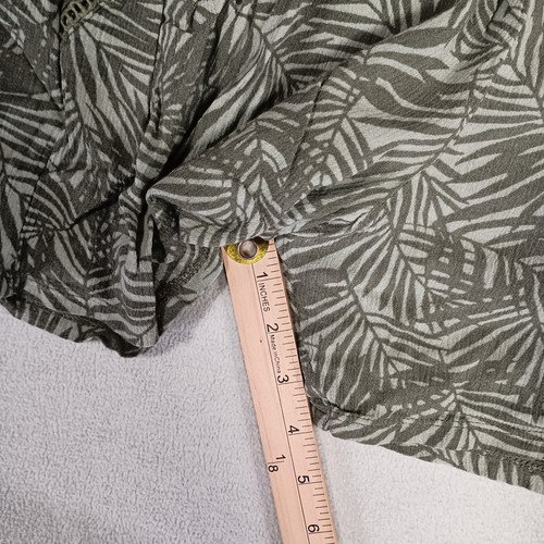 Three Dots Womens Shorts Sz XL Leaf Print Elastic Waist Beachy Resort Tropical - Picture 11 of 13