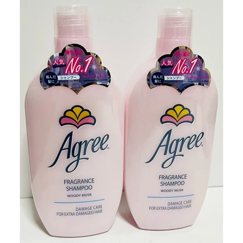 Set of 2 - Agree Fragrance Shampoo 450ml NEW Japan F/S w/Track#