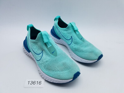 Nike Epic Phantom React Flyknit (GS) Girls Size 5Y Running Shoes Hyper Turquoise