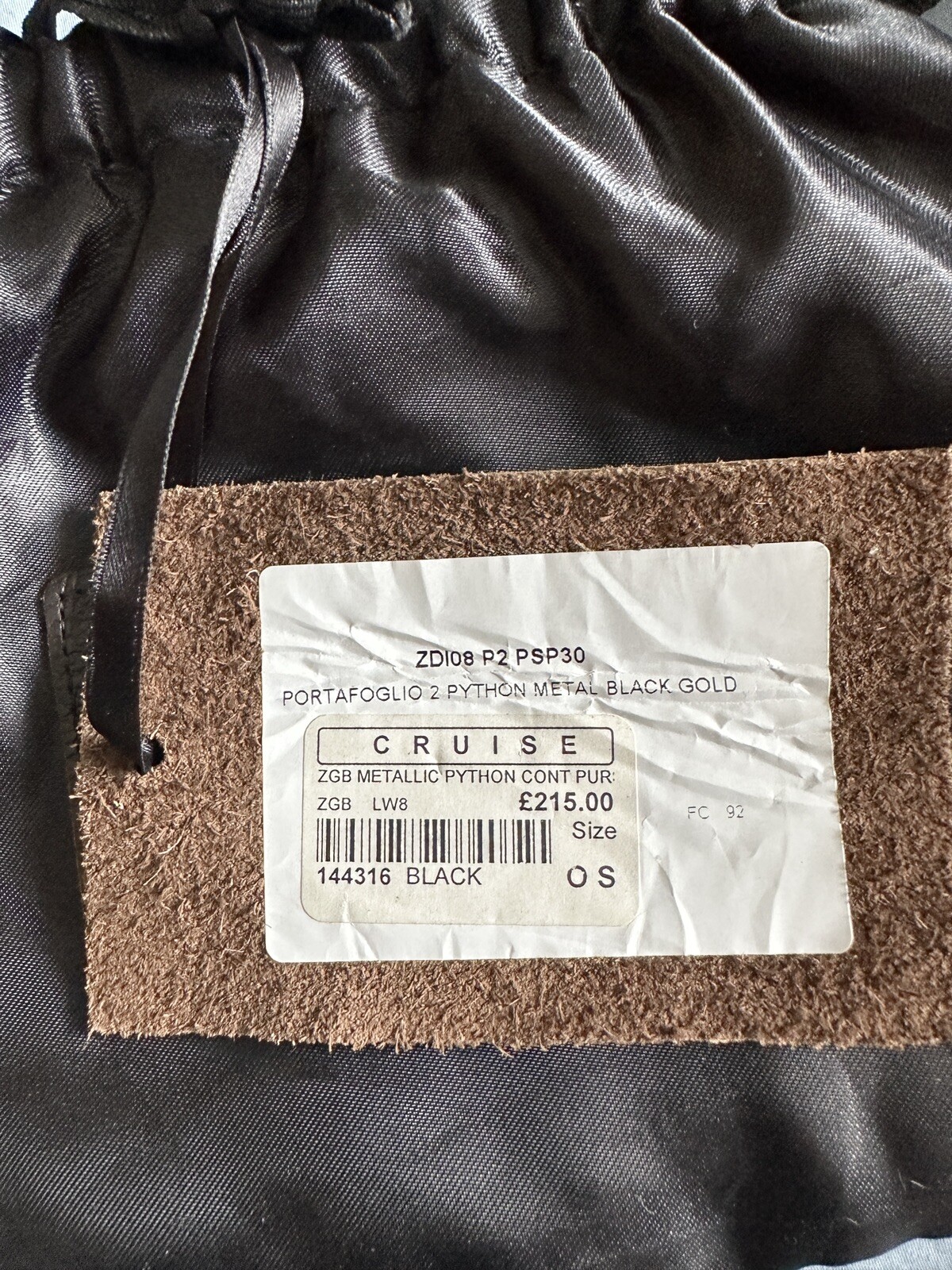 Zagliani Black Python Wallet - image 4