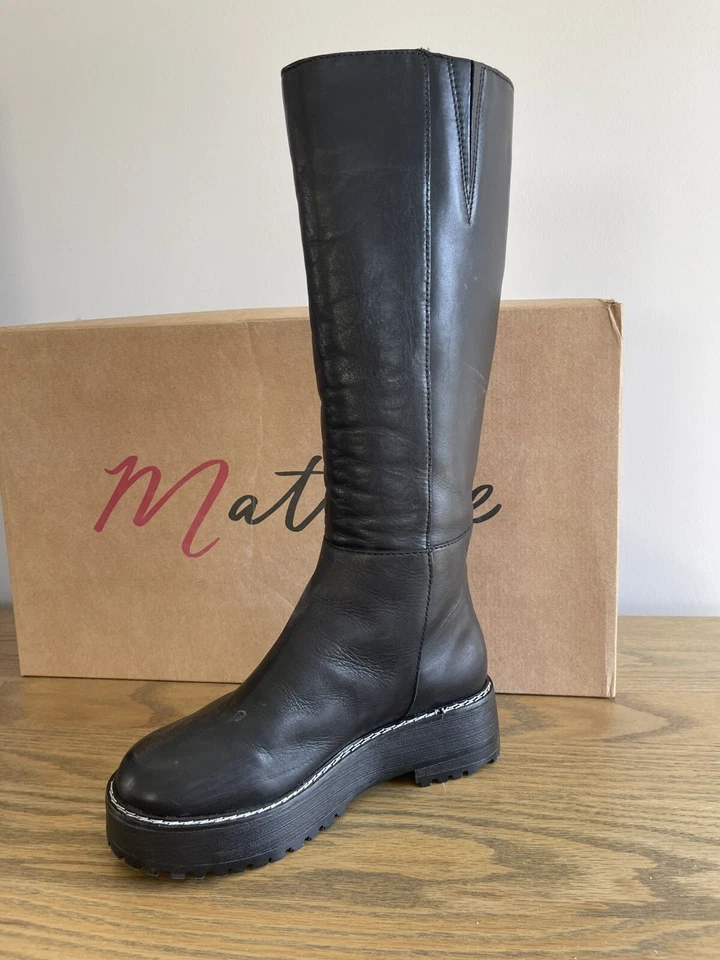 Botas de plataforma de cuero negras Matisse usadas en excelente estado talla 7 de EE. UU. Foto 3 de 4