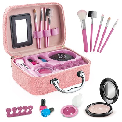 Contixo MT1 Pretend Play Kids Makeup Set with Sparkle Case