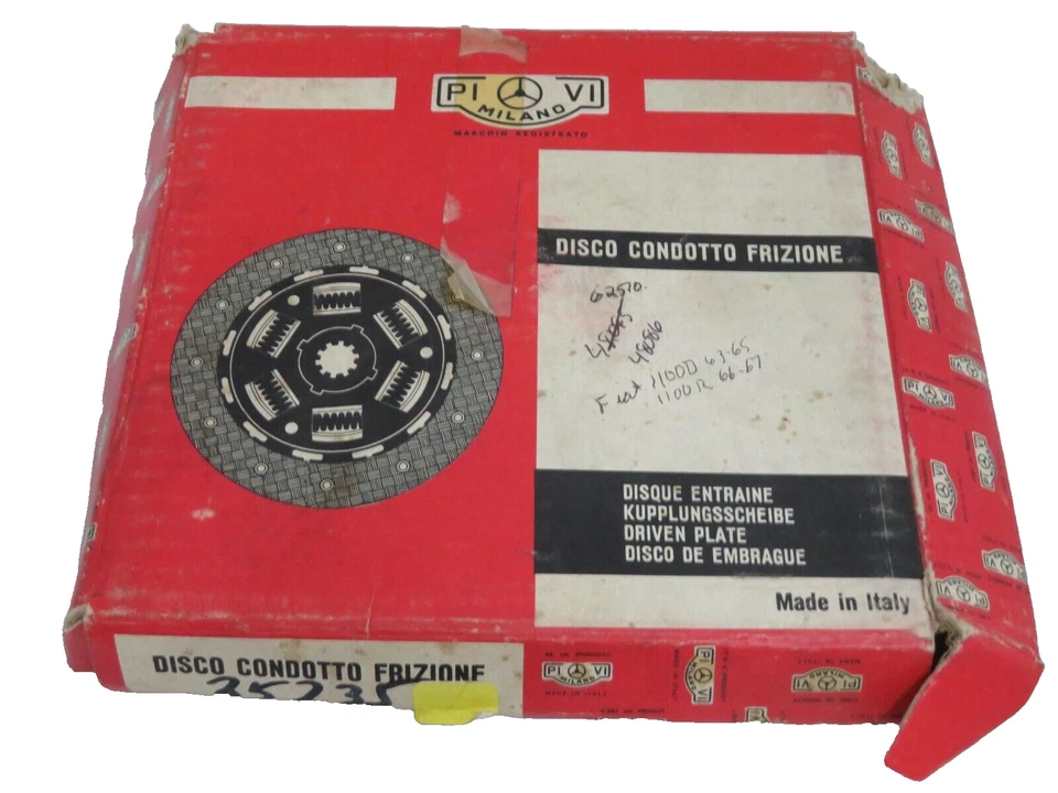 Disco de embrague compatible con Fiat 1100D y 1100R 7 1/4" NOS marca Piovi / Ferodo 48086 Foto 4 de 4
