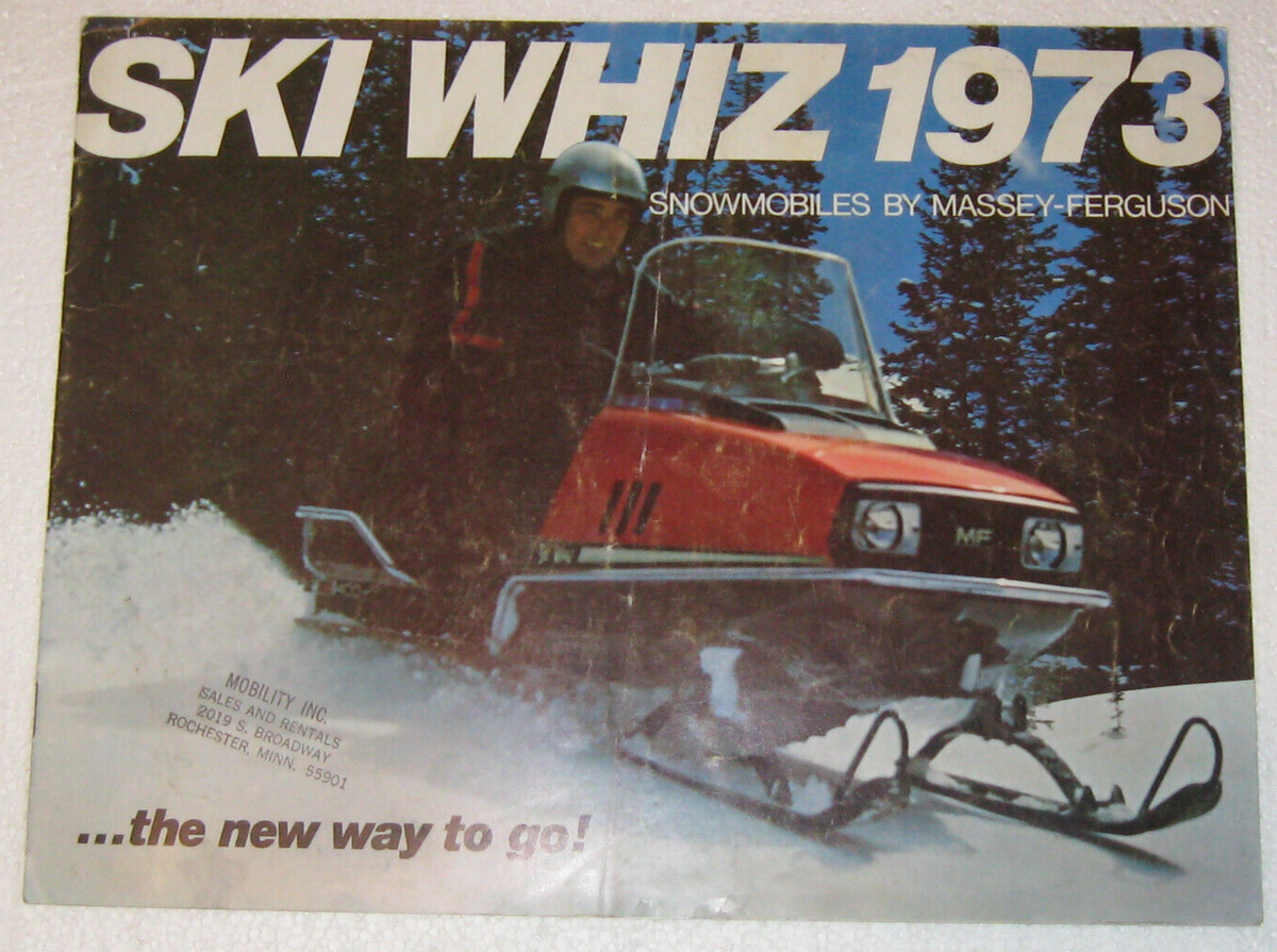 1973 Massey Ferguson Ski Whiz Snowmobile Sales Brochure Genuine