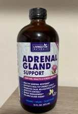 Adrenal Gland Support By Livingston Natural Herbal Labs, Plant-Based Foods 16oz.