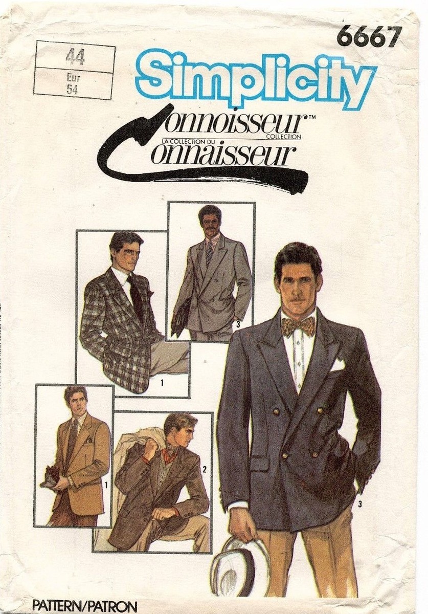 1980's VTG Simplicity Men's Lined Jacket Pattern 6667 Size 1980's VTG Simplicity Men's Lined Jacket Pattern 6667 Size