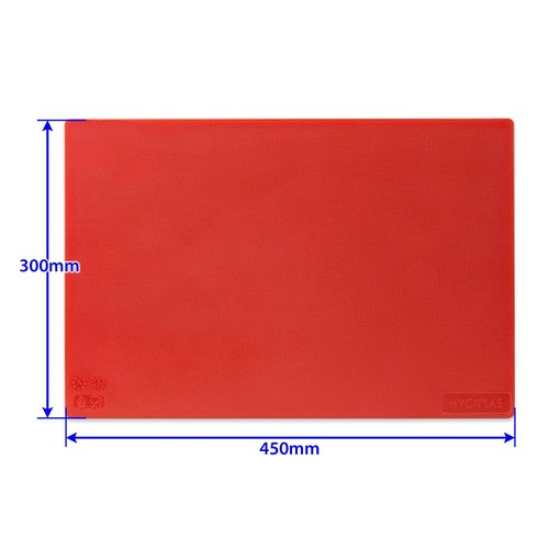RED CUTTING CHOPPING BOARD LOW DENSITY PLASTIC 450mm x 300mm COMMERCIAL CATERING - Picture 8 of 12