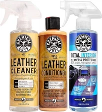 Chemical Guys - Leather Cleaner & Conditioner & Total Interior Kit 3 Items 16 oz