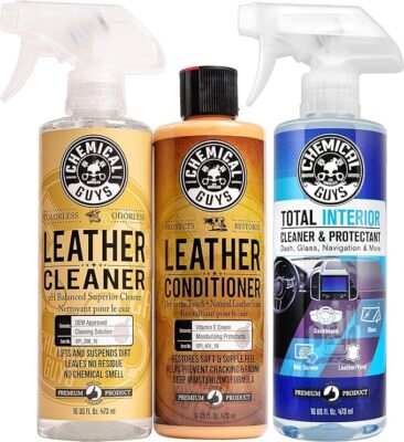 Chemical Guys - Leather Cleaner & Conditioner & Total Interior Kit 3 Items 16 oz