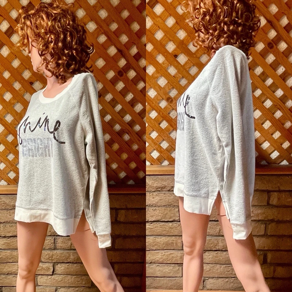 Новый Xhilaration блеск яркий блестками украшенный толстовка размер большой - Изображение 4 из 4