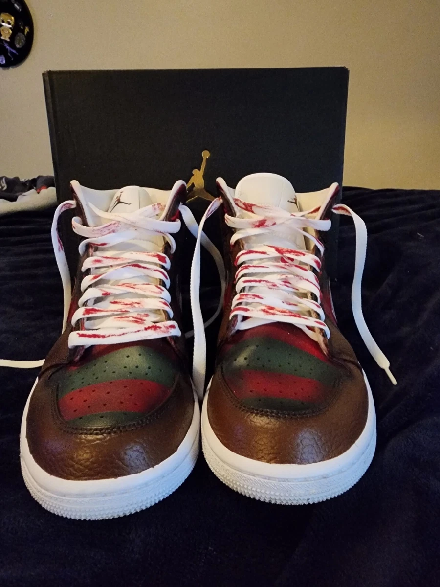 Shoe Surgeon x Air Jordan 1 Custom High Freddy Krueger for Sale