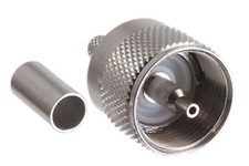 2 Pk PL-259 Crimp on Connectors for RG-8X / LMR-240 Ham or Cb Coax Cable F/S